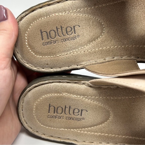 Hotter Blush Pink Boho Studded Medallion Suede Slip on Comfort Sandals Size 8.5 - Picture 12 of 15